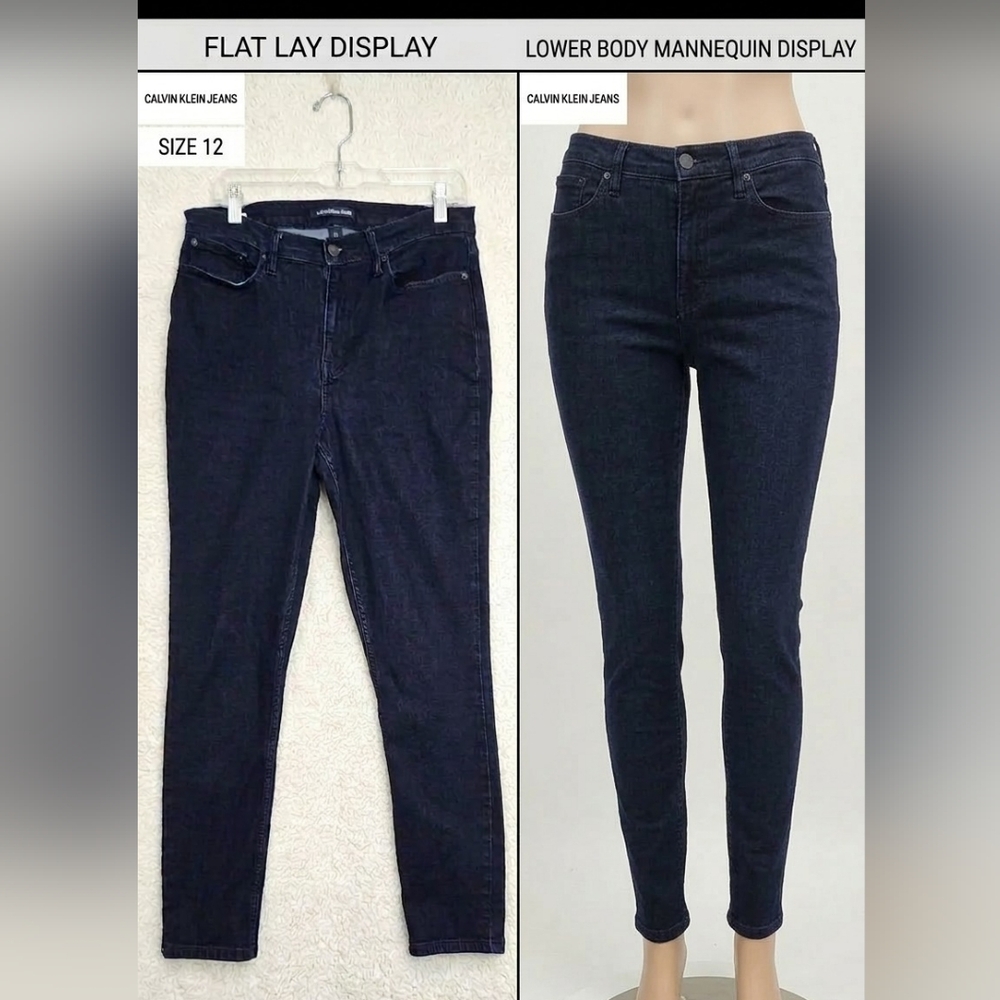 Calvin Klein Women’s Size 12 Dark Wash Skinny Jeans Repreve Recycled Denim